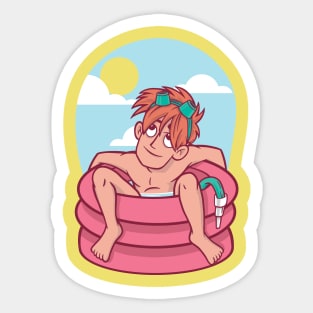 Summer - inflatable pool Sticker